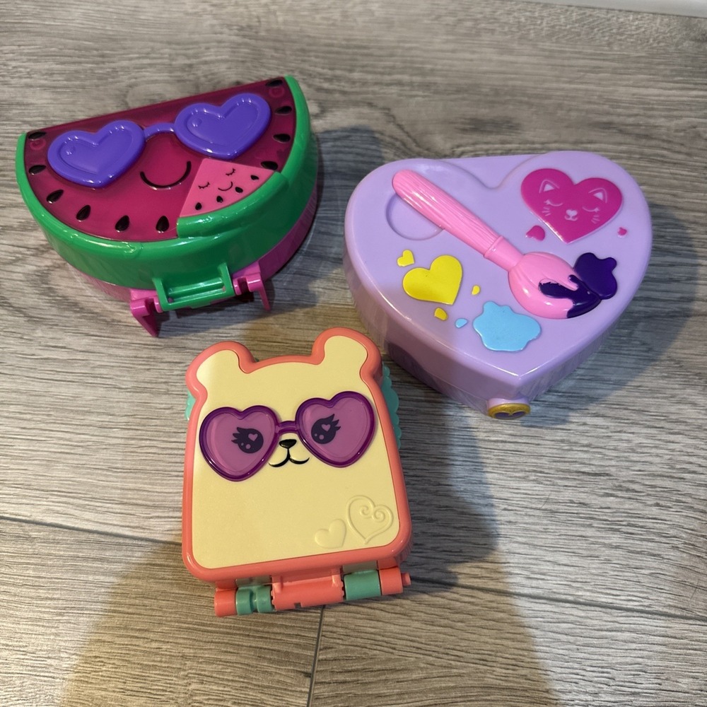 Polly Pocket Compact Playsets Lot Of 5 No Dolls
